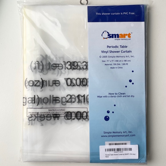 Periodic table VinylShowerCurtain BySmart - Picture 2 of 2